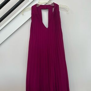J. Crew Magenta Pleated Dress